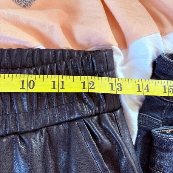 Joe’s Vegan Faux Leather High Rise Joggers Black‎ S Smoked Pants Grunge - Picture 9 of 11